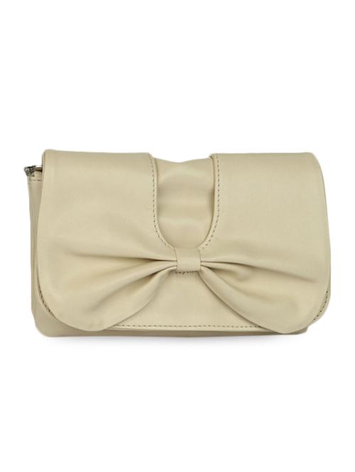 bow attached leatherette clutch bag - 1122463 - Very Small Image - 1