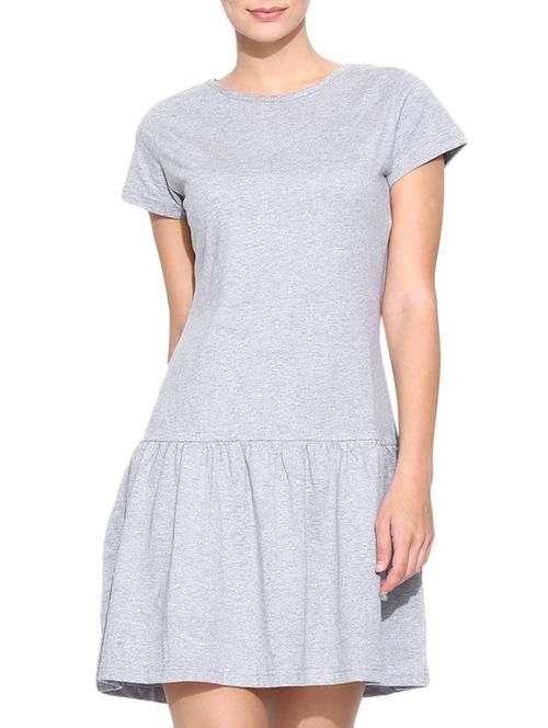 grey cotton aline dress - 11226090 - Very Small Image - 1