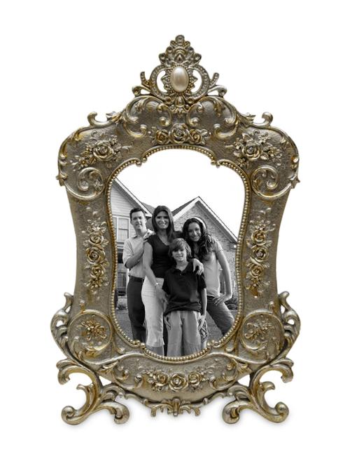 antique silver vintage poly-resin photo frame - 1122730 - Very Small Image - 1