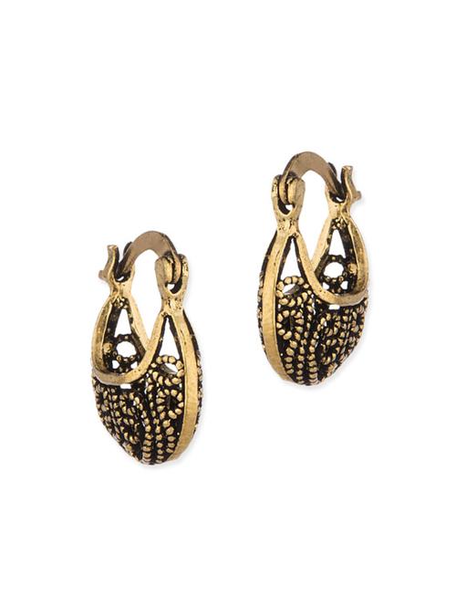 gold metal drop earring - 11227704 - Very Small Image - 1