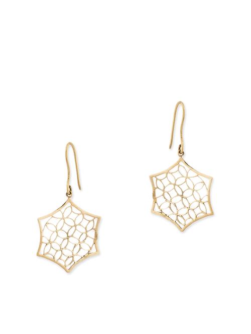 gold metal drop earring - 11227736 - Very Small Image - 1