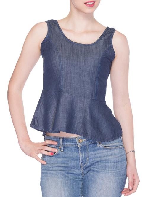 dark blue cotton regular top - 11227891 - Very Small Image - 1