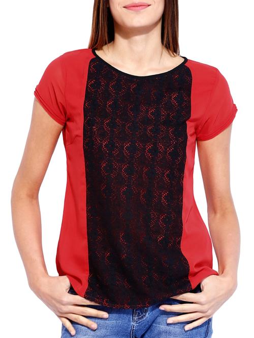 red polyester regular top - 11227914 - Very Small Image - 1