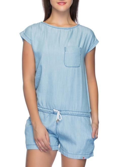 light blue cotton romper jumpsuit - 11229144 - Very Small Image - 1