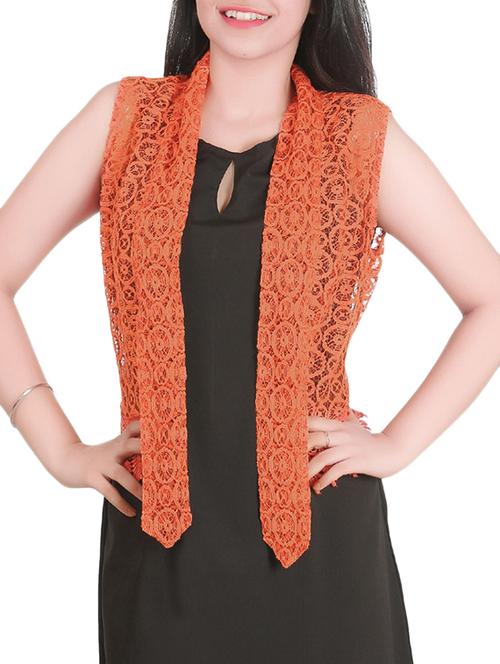 orange georgette shrug - 11229716 - Very Small Image - 1