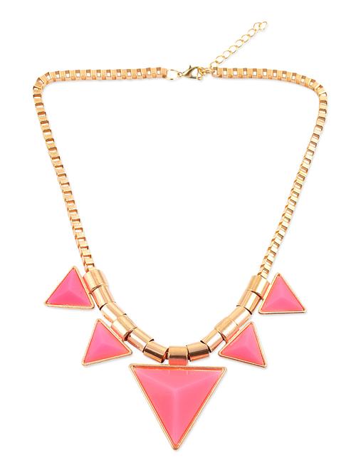 pink metal short necklace - 11229830 - Very Small Image - 1