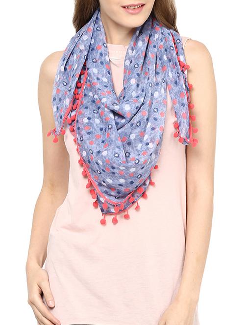 blue georgette scarf - 11231126 - Very Small Image - 1