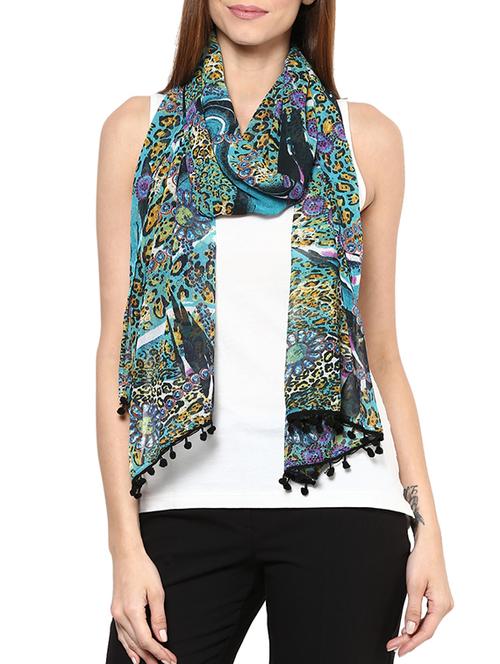 multi colored georgette stole - 11231133 - Very Small Image - 1