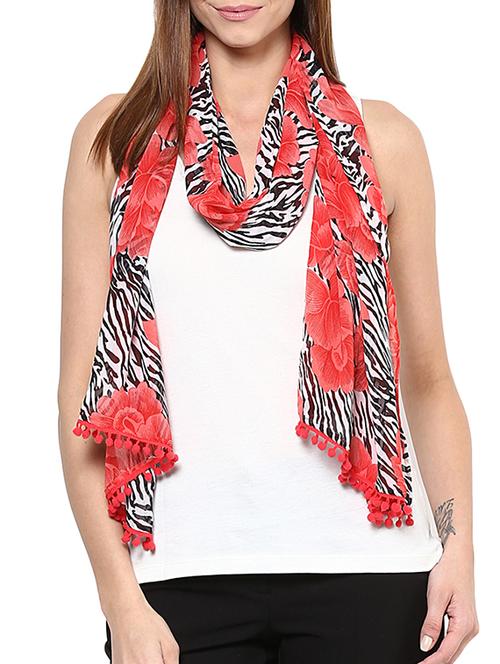 orange georgette stole - 11231135 - Very Small Image - 1