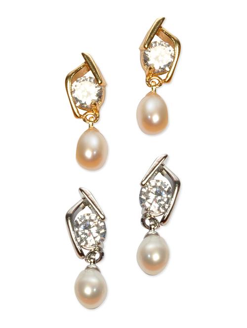 multi colored metal pear (set of 2) earrings - 11232108 - Very Small Image - 1