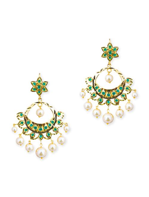 multi colored metal chandballi earrings - 11232185 - Very Small Image - 1