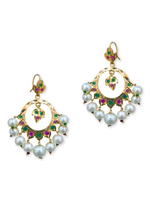 multi colored metal pearl earrings - 11232206 - Very Small Image - 1