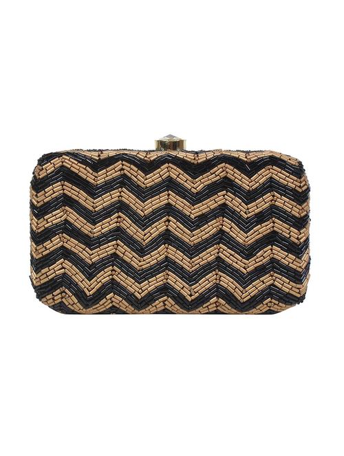 black faux silk embellished clutch - 11233396 - Very Small Image - 1