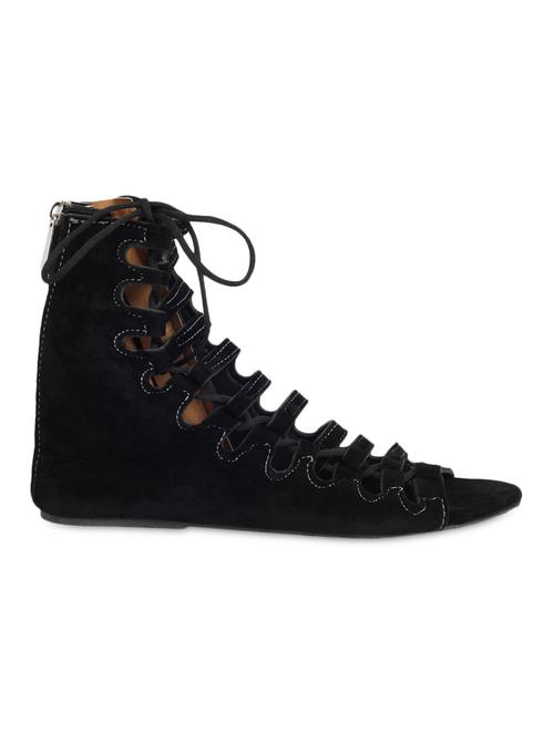 black leatherette sandals - 1123343 - Very Small Image - 1