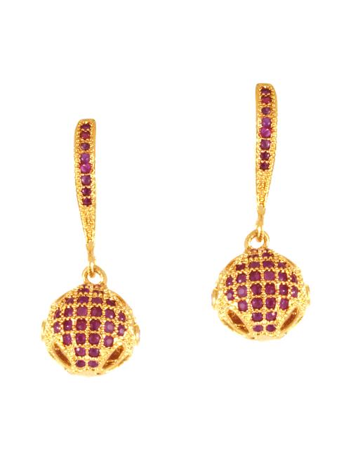 red brass drop earring - 11233452 - Very Small Image - 1