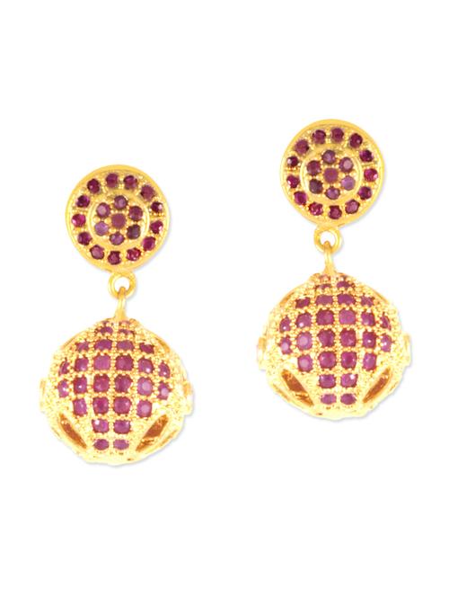 red brass drop earring - 11233458 - Very Small Image - 1