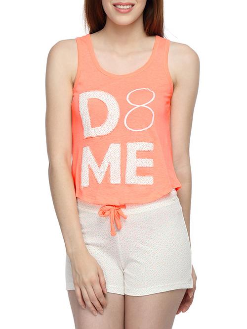 orange jersey shorts set nightwear - 11233498 - Very Small Image - 1