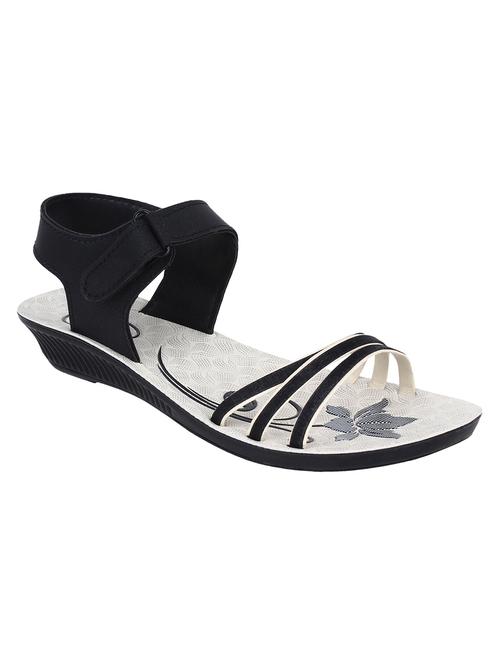 black leatherette sandals - 11235465 - Very Small Image - 1