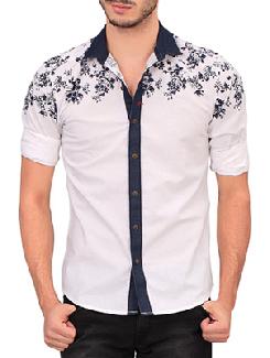 white cotton casual shirt - 11236250 - Very Small Image - 1