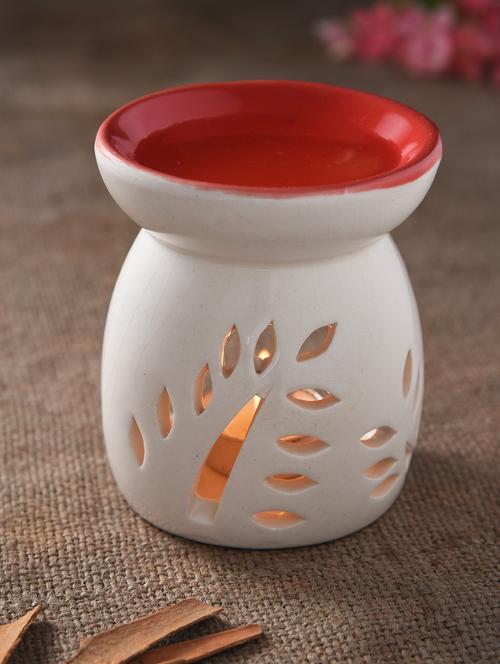 red ceramic aroma oil burner - 1123738 - Very Small Image - 1