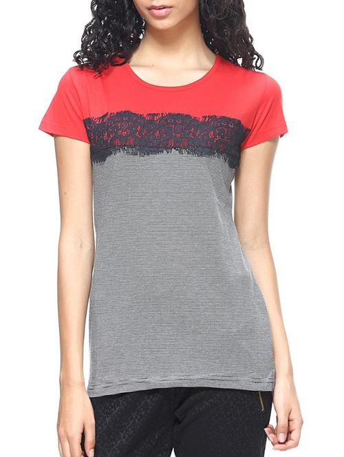 grey striped cotton top - 11240490 - Very Small Image - 1
