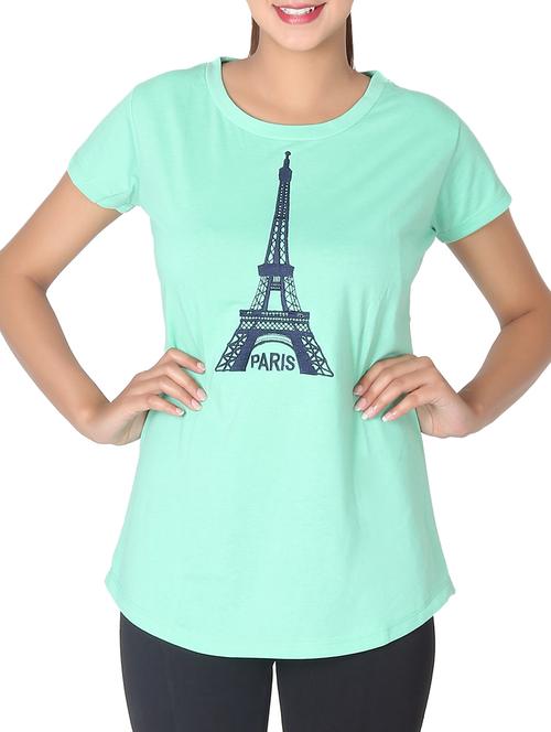 green cotton regular top - 11240508 - Very Small Image - 1