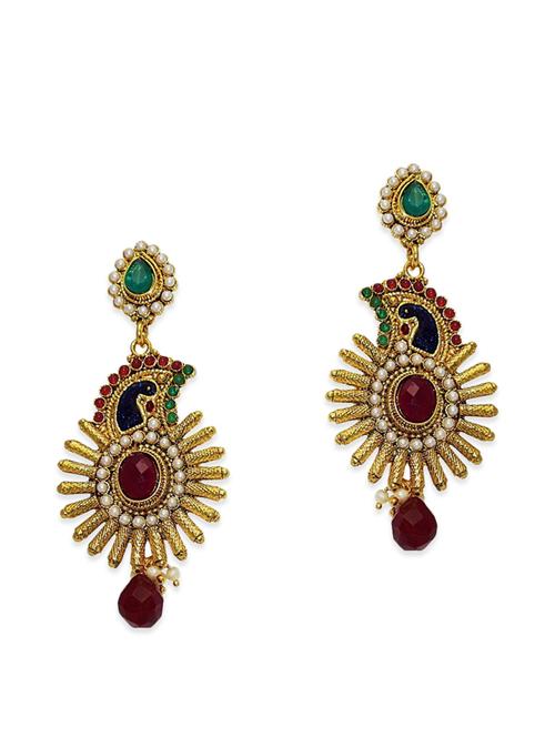 multi colored zinc drop earring - 11240867 - Very Small Image - 1