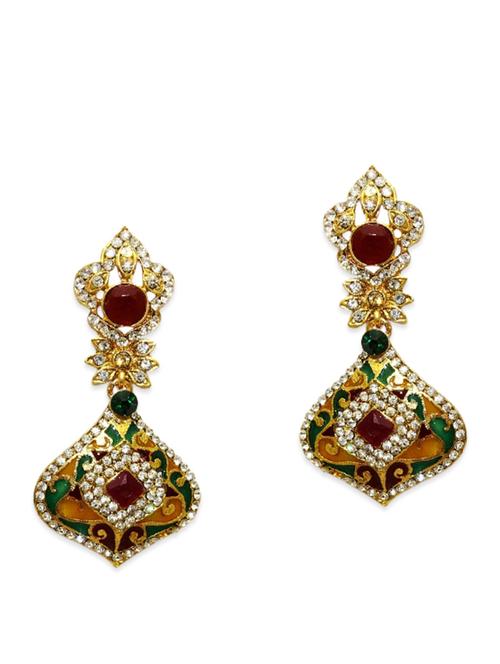 multi colored zinc drop earring - 11240897 - Very Small Image - 1