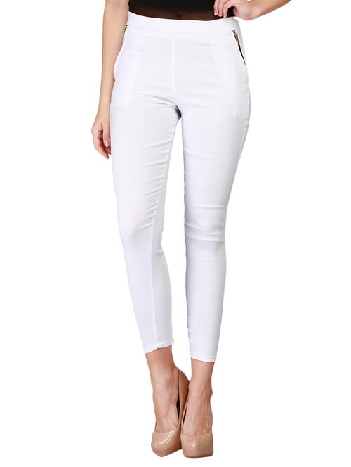white cotton jeggings - 11249188 - Very Small Image - 1