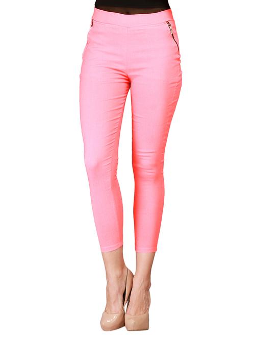 pink cotton jeggings - 11249192 - Very Small Image - 1