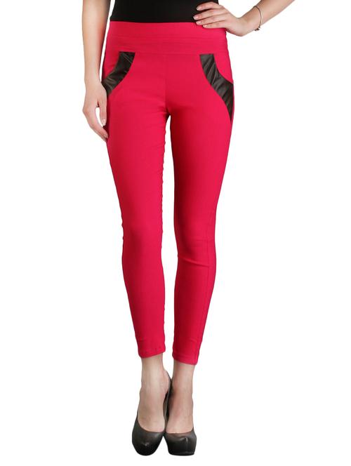 red cotton jeggings - 11249205 - Very Small Image - 1
