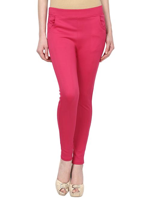 pink cotton jeggings - 11249218 - Very Small Image - 1