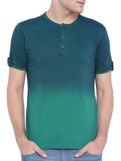 green cotton ombre t-shirt - 11251821 - Very Small Image - 1