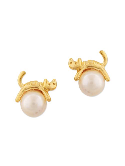 white metal studs earring - 11253691 - Very Small Image - 1