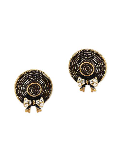 gold metal studs earring - 11253698 - Very Small Image - 1