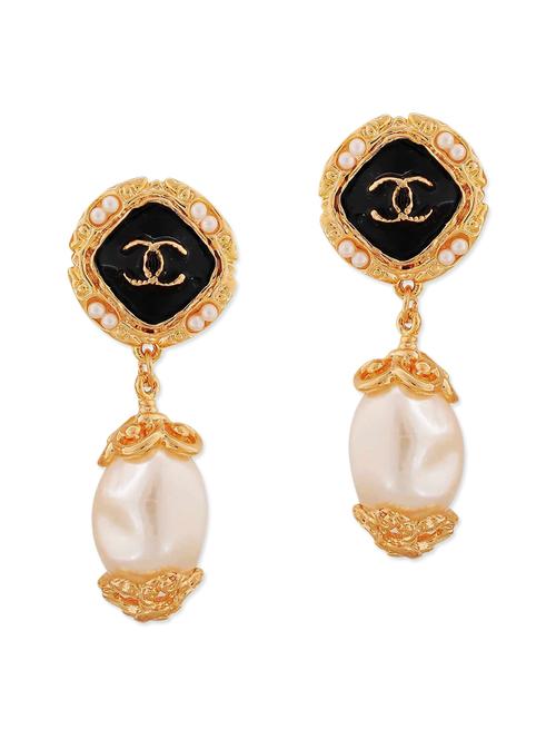 black metal drop earring - 11253777 - Very Small Image - 1