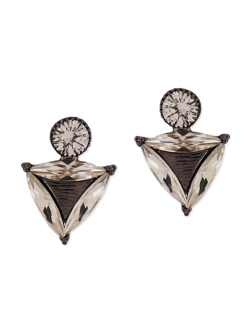 grey metal drop earring - 11253896 - Very Small Image - 1