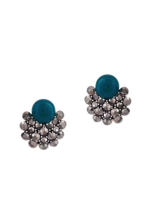 blue metal studs earring - 11253931 - Very Small Image - 1