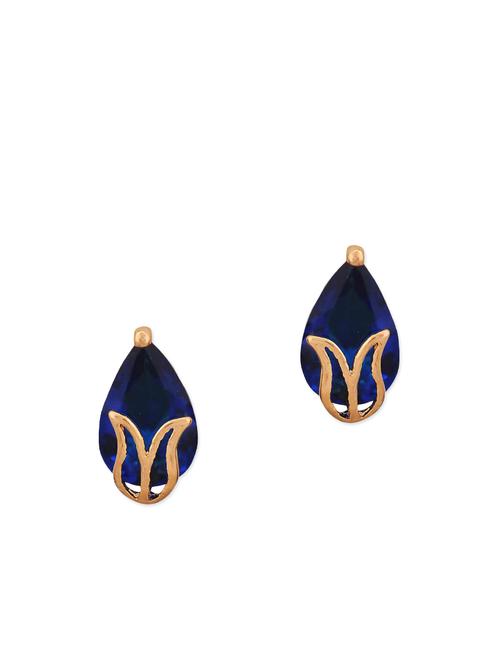 blue metal studs earring - 11254004 - Very Small Image - 1