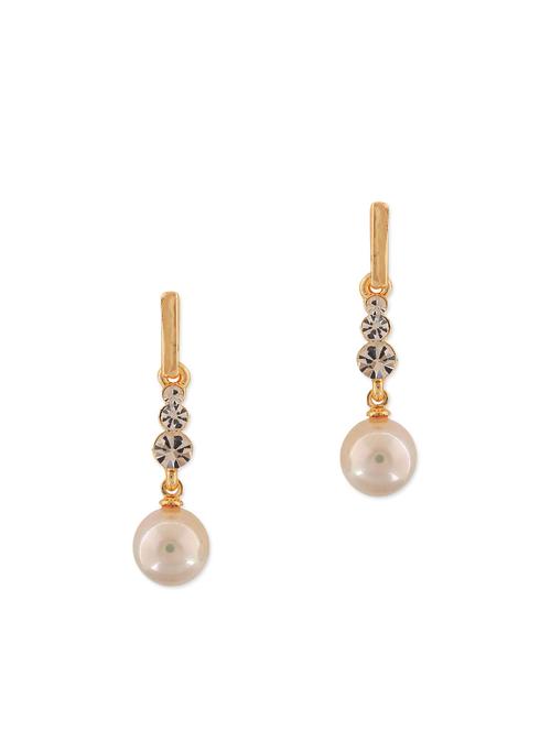 white metal drop earring - 11254038 - Very Small Image - 1