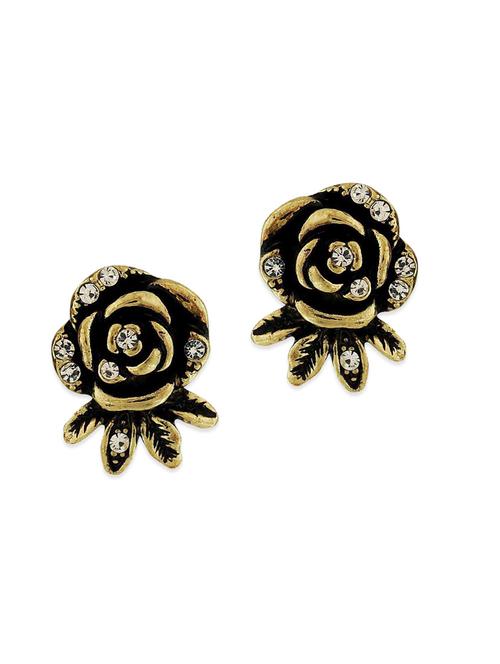 gold metal studs earring - 11254091 - Very Small Image - 1