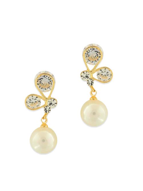 white metal drop earring - 11254110 - Very Small Image - 1