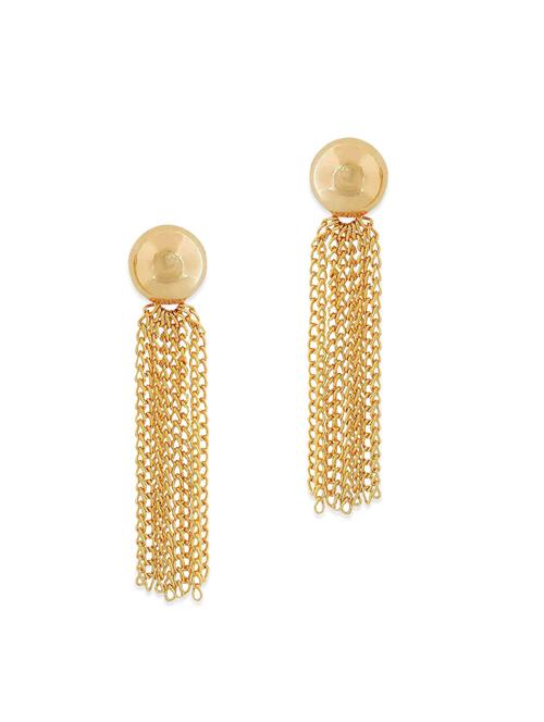 gold metal drop earring - 11254146 - Very Small Image - 1