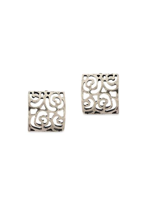silver metal studs earring - 11254211 - Very Small Image - 1