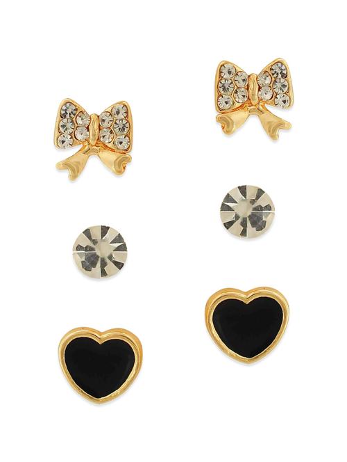 black metal studs earring - 11254221 - Very Small Image - 1