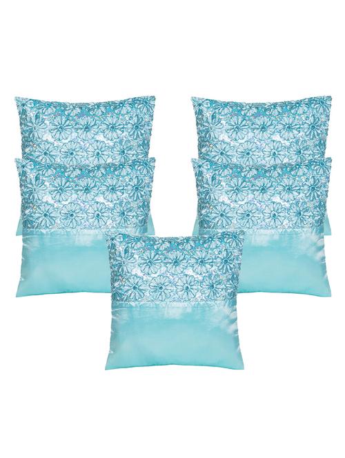 stol'n blue ribbon work cushion cover (16x16 inches)-5 pcs - 11256761 - Very Small Image - 1