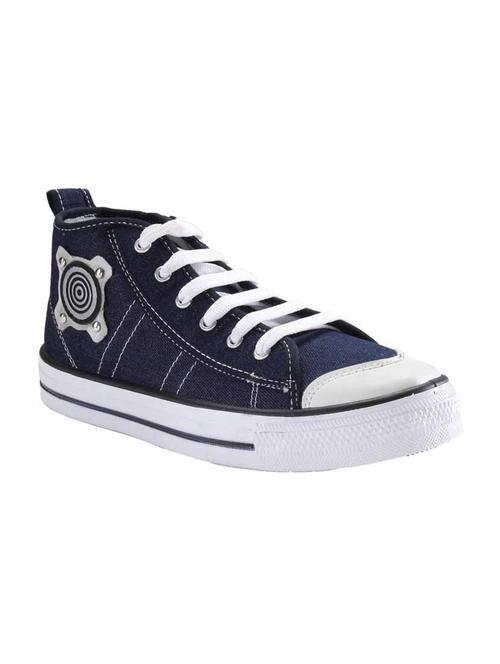 blue denim lace up sneakers - 11258505 - Very Small Image - 1