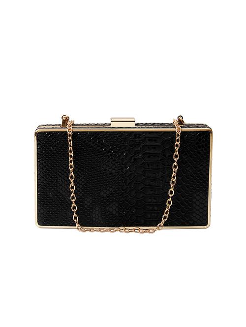 black leatherette clutch - 11259128 - Very Small Image - 1