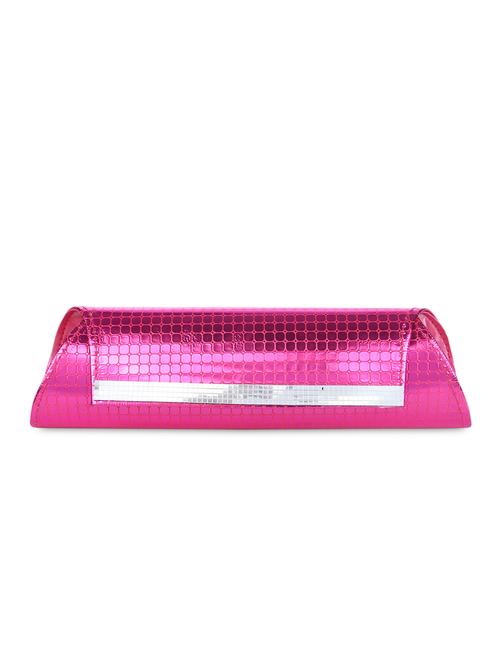 textured cylindrical glossy pink clutch - 1126012 - Very Small Image - 1