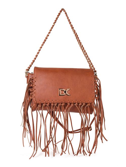 brown leatherette sling bag - 11260403 - Very Small Image - 1